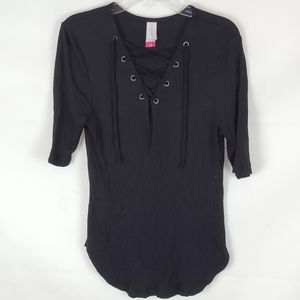 No Boundaries Shirt Blouse Womens M Casual Grunge Whimsigoth Bohemian Going Out